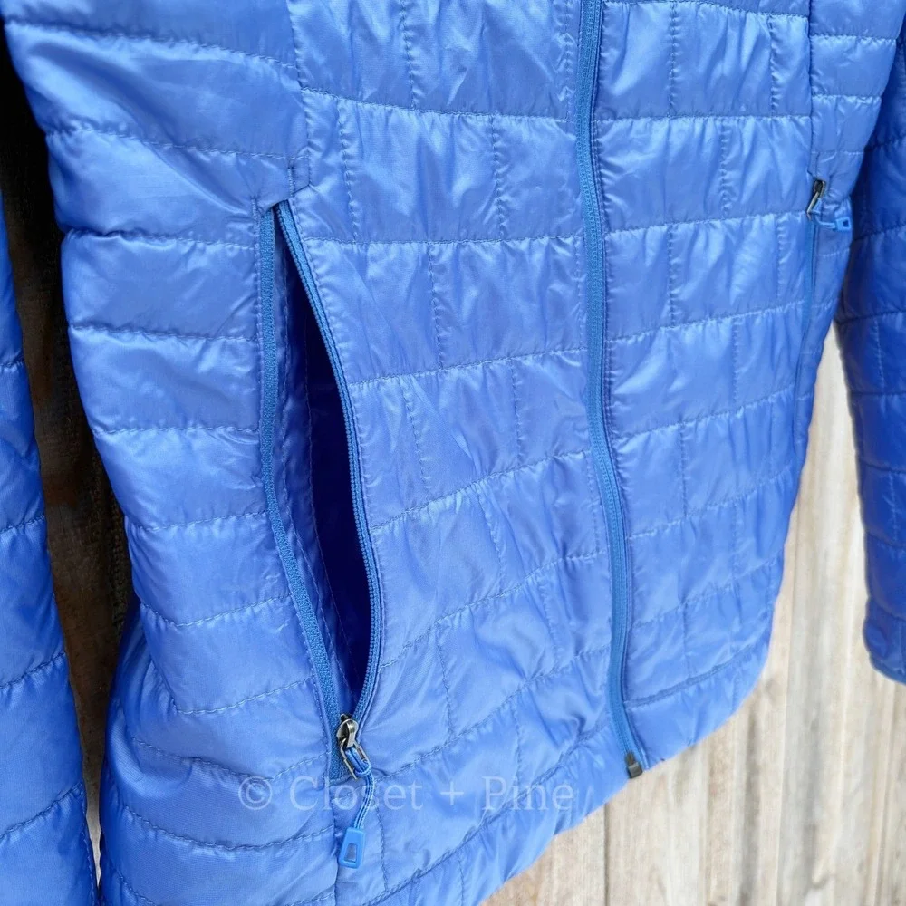 Patagonia Nano Puff Insulated Hoody Jacket Size Medium Float Blue - Picture 9 of 17